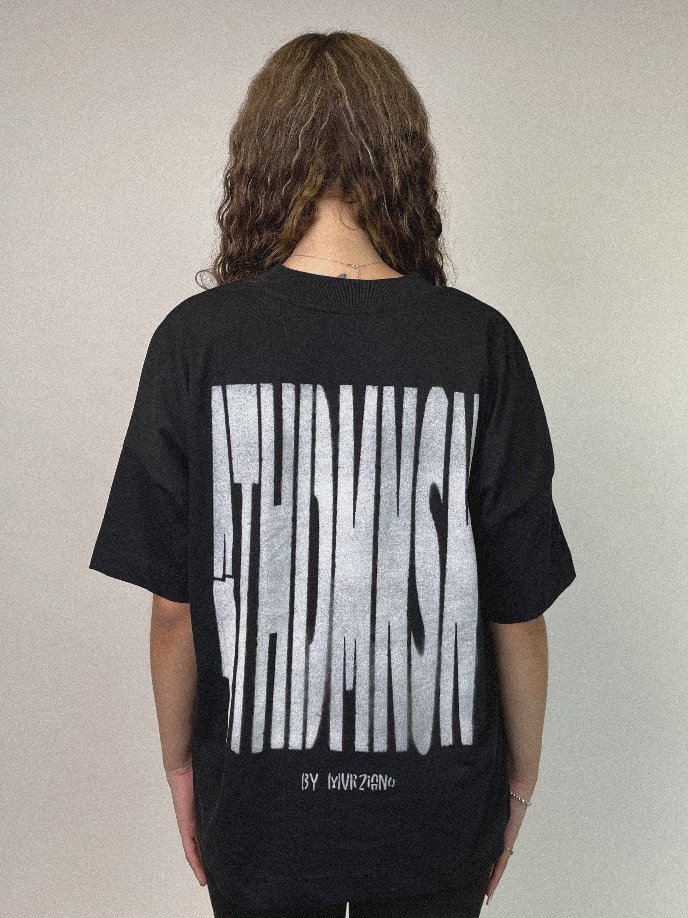 Black Staple Tee — 4THDMNSN.