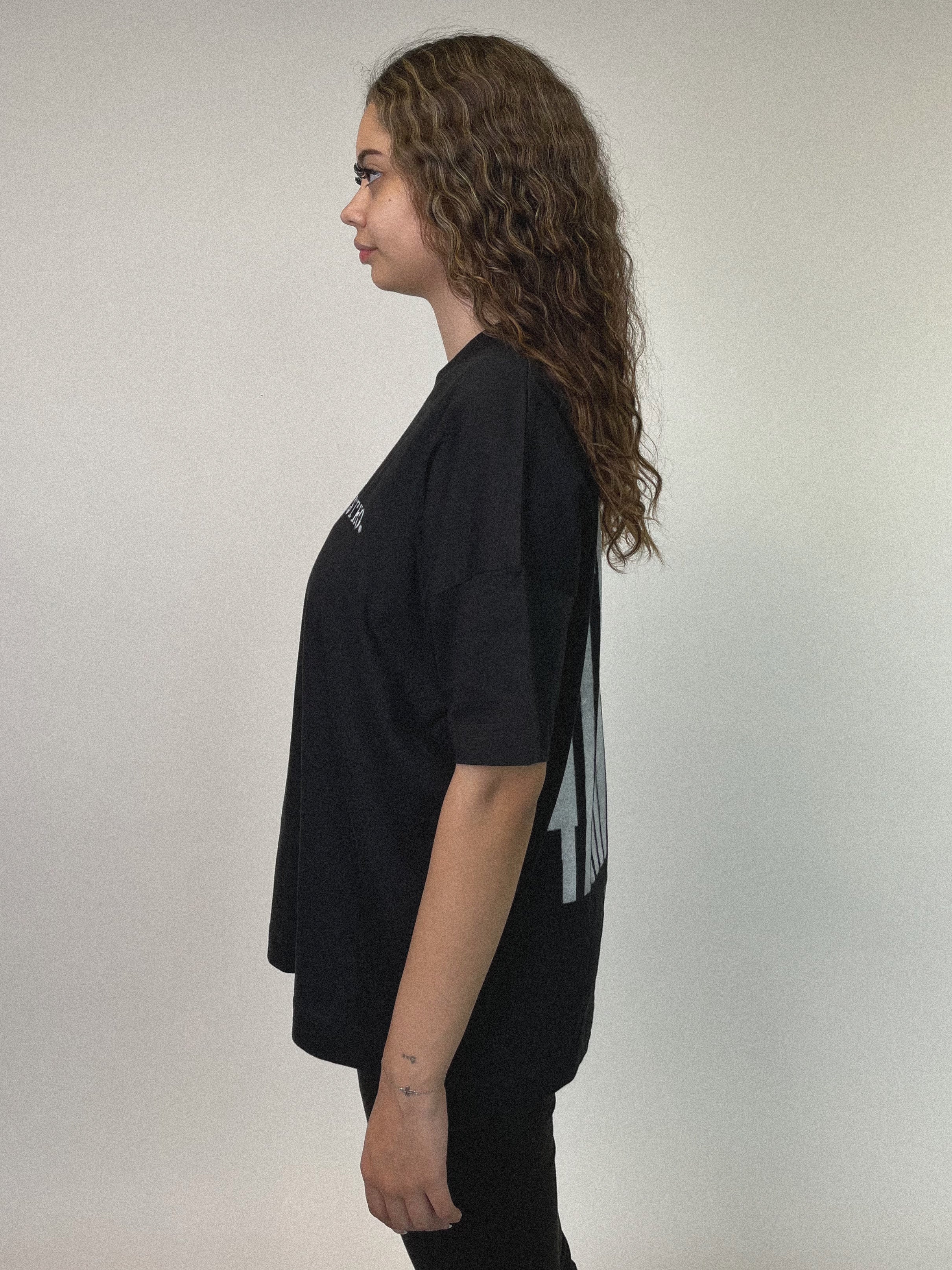 Black Staple Tee — 4THDMNSN.