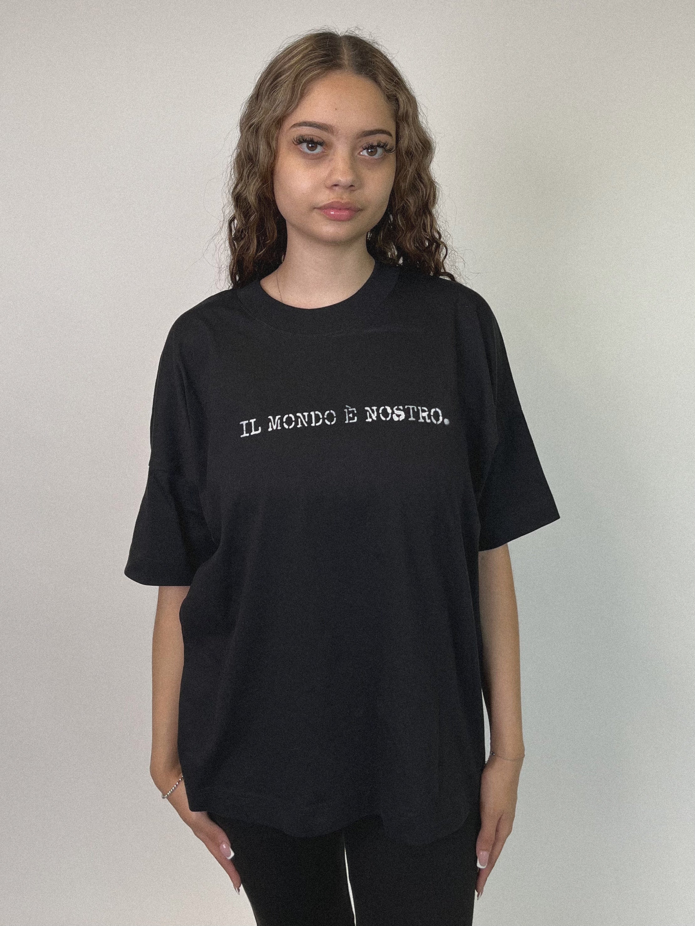 Black Staple Tee — 4THDMNSN.